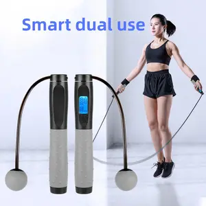 Smart 2‑in‑1 Fitness Tracker with HD Display – Workout Counter for Jump Rope, Time & Reps  Adjustable wireless smart skipping rope