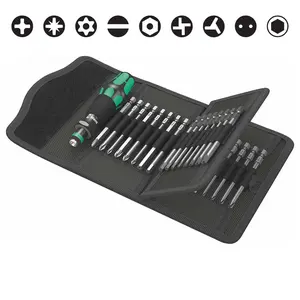 Wera - 5059297001 Kraftform Kompakt 62 Bitholding Screwdriver and Pouch Set, 33-Pieces
