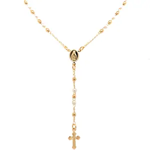 Gold-Filled Miraculous Viola Pearl Rosary