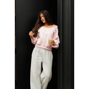 Pink Camo Print Off Shoulder Top