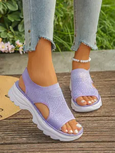 Women's Breathable Slip-On Sneakers, Lightweight Slip Ons, Textile Upper & Rubber Sole, Casual Daily Wear Shoes, Comfortable Lightweight Design, Breathable Summer Footwear