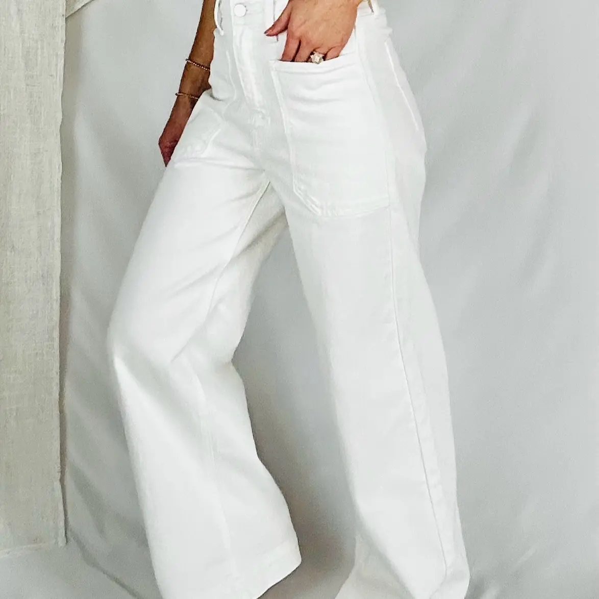 White Cargo Jeans
