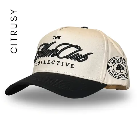 MOM CLUB TRUCKER HAT - CREAM/BLACK