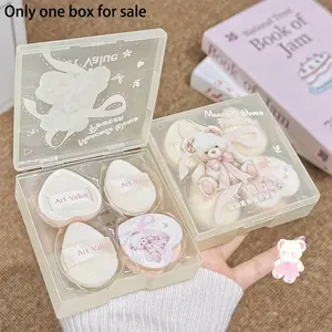 One Box of Five Cloud Powder Puff Set, Plush Sponge Dual-Use Makeup Blusher Concealer Finger Puffs, Multi-Purpose Fine Application, Beauty Puff