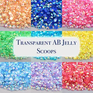 Mix Size Transparent AB Jelly Rhinestones