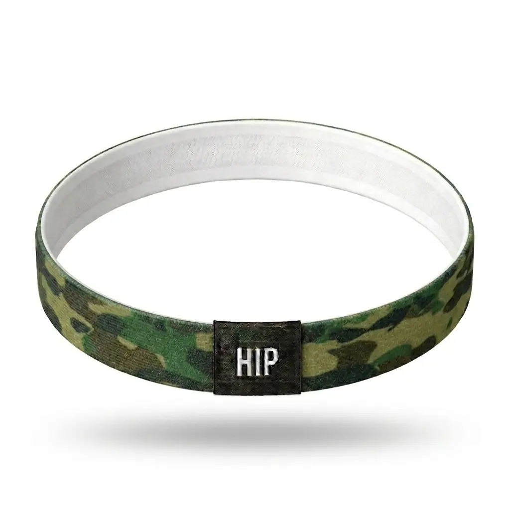 Green Army Camo Print Non-Slip Thin Headband