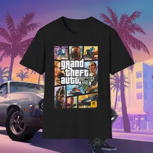 GTA 5 Grand Theft Auto V Leonida Vice City Unisex Softstyle T-Shirt Gta V Tee The nice ideas for Gift Gift for fans Gta V