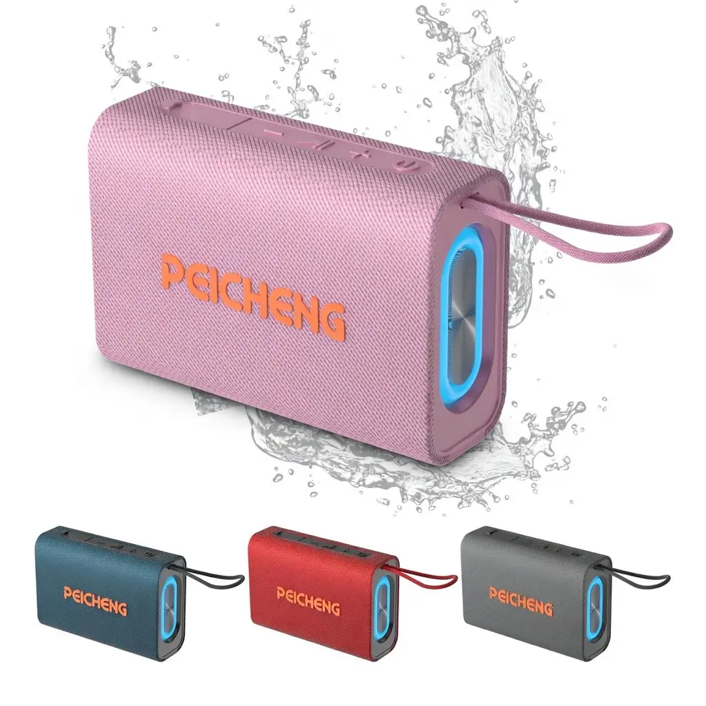 【SummerWins】Portable Bluetooth Speaker, IPX5 Waterproof Speaker, TWS Stereo Pairing, Long Playtime Home, Perfect for Indoor, Outdoor, Camping, Beach & Parties Audio Grey Smartphone, FathersDayGift