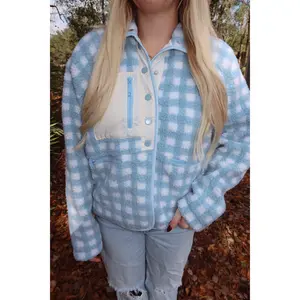 Sky Blue Gingham Grace Jacket