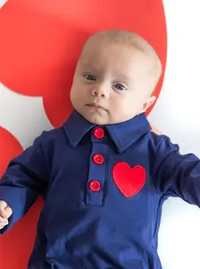 Love Game Polo Embroidered Onesie