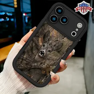 Woodland Deer Forest Pattern Aesthetic Case for iPhone 17 16 15 14 Pro Max 13 12 11 XR XS Plus Air Slim Shockproof Protective TPU Cover