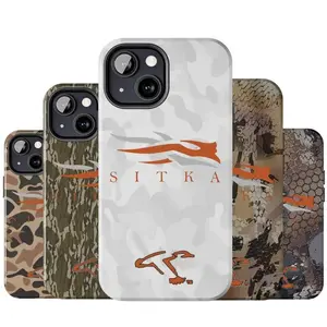 Sitka Camo Phone Case for iPhone 7 8 X 11 12 13 14 15 16 17 Pro Max, Tough Hunting Camouflage Case, Goose Hunting Phone Cover