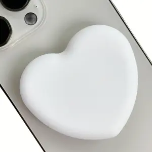 Cute Heart-Shaped Phone Grip Stand Holder, Phone Holder Design, Multipurpose Foldable Desktop Stand and Adhesive Grip, Hands-Free Viewing and Stable Support for Smartphones Tablet, Adjustable, Mount, Folding