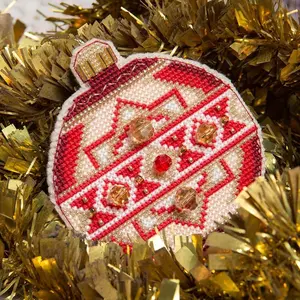 Christmas tree toy. Plastic Canvas Cross-stitch kit T-09C