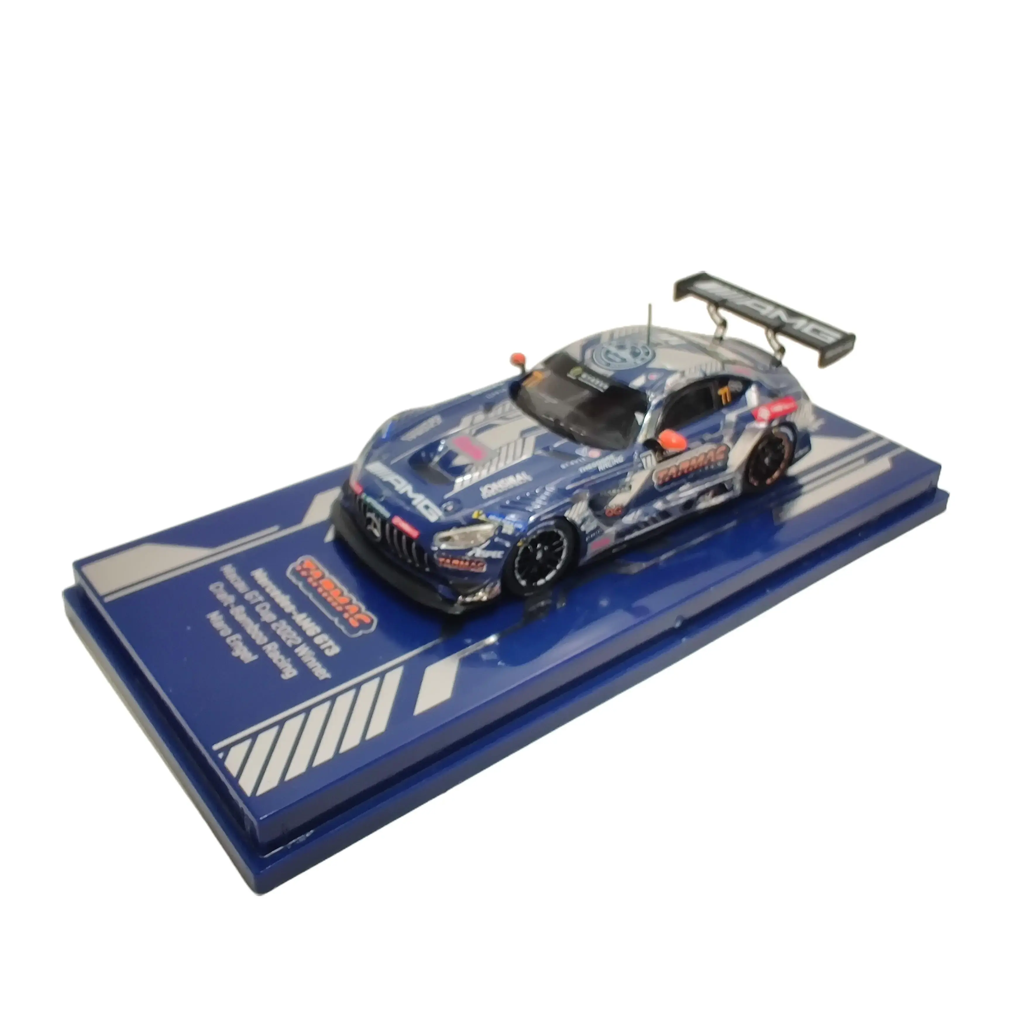 Tarmac Works Mercedes-AMG GT3 Macau GT Cup 2022 Winner Diecast Model 1:64 Scale with Display Base & Acrylic Cover Officially Licensed by Mercedes-Benz