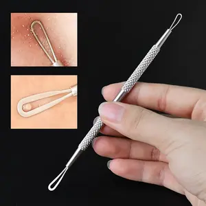 1/3pcs with storage box stainless steel double-ended blackhead needles, professional acne extraction set for normal skin, fragrance-free double-ended blackhead squeeze tool, professional facial cleansing tool