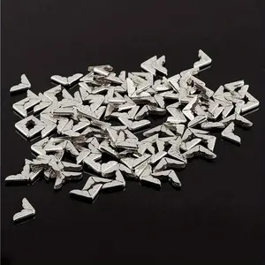 12pcs Metal book corners - Heavy-duty corner protectors with rounded corners, multiple color options - for scrapbooks, photo albums, diaries, plans, DIY handicrafts - Retro decorative scrapbook