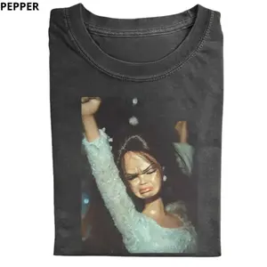 Sad Barbie Doll Meme Graphic T-Shirt, Barbie Face Funny Meme Shirt Short Sleeve Tee Trendy, Retro Doll Pop Culture Aesthetic Streetwear Tee Unisex Cotton Crewneck T-Shirt Menswear Womenswear Streetwear Top