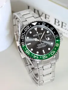 A men's high-end fashionable business waterproof night light Sprite circle night light waterproof calendar quartz watch Water Resistant Watch