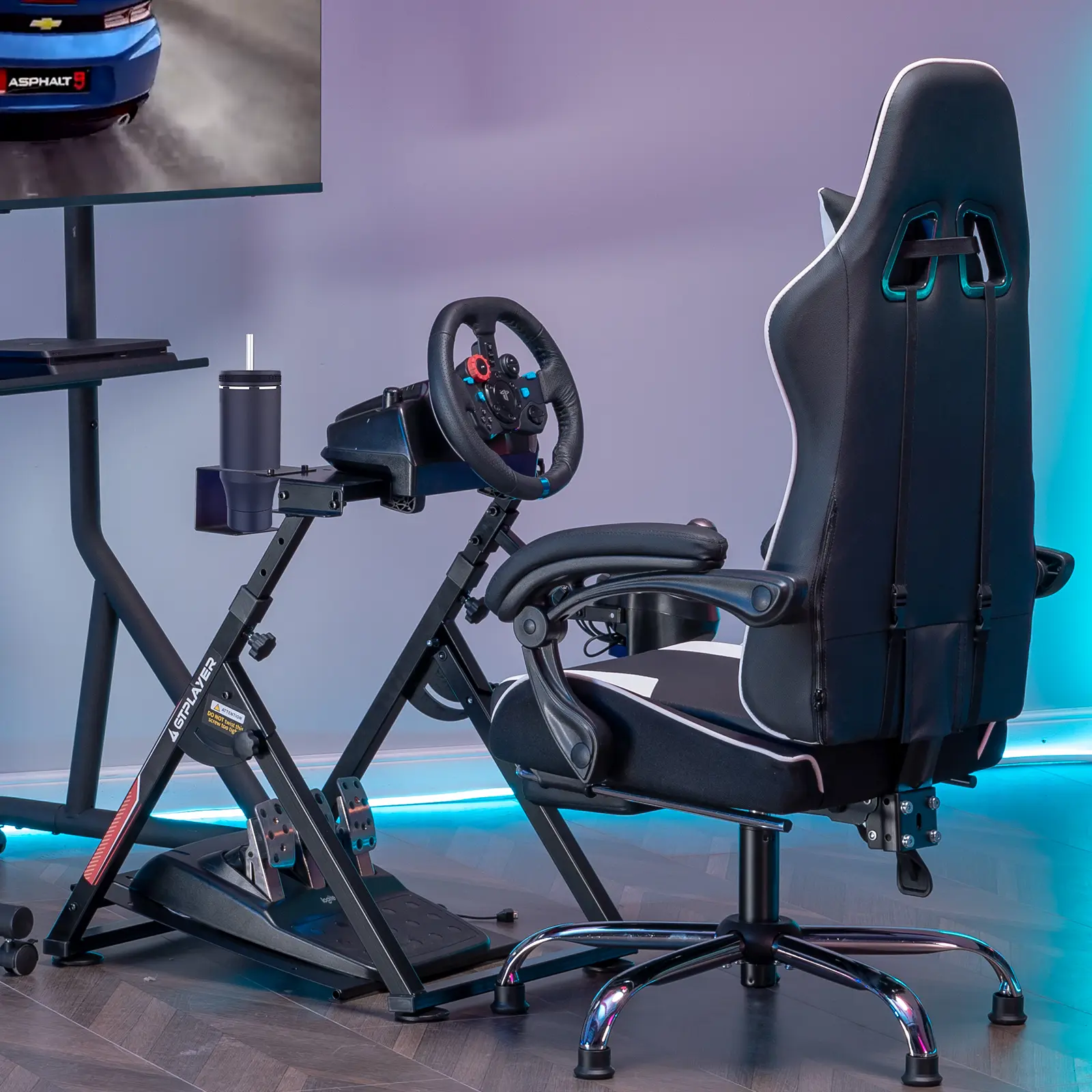 GTPLAYER Sim Racing Wheel Stand for Logitech G25 G27 G29 G920 G923 GTPLAYER Sim Racing Wheel Stand for Logitech G25 G27 G29 G920 G923