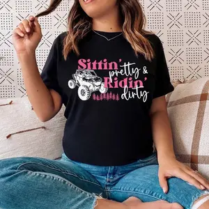 Sittin Pretty Ridin Dirty shirt, side by side tshirt, mudding shirt, riding dirty tee, offroad ATV UTV SXS shirt