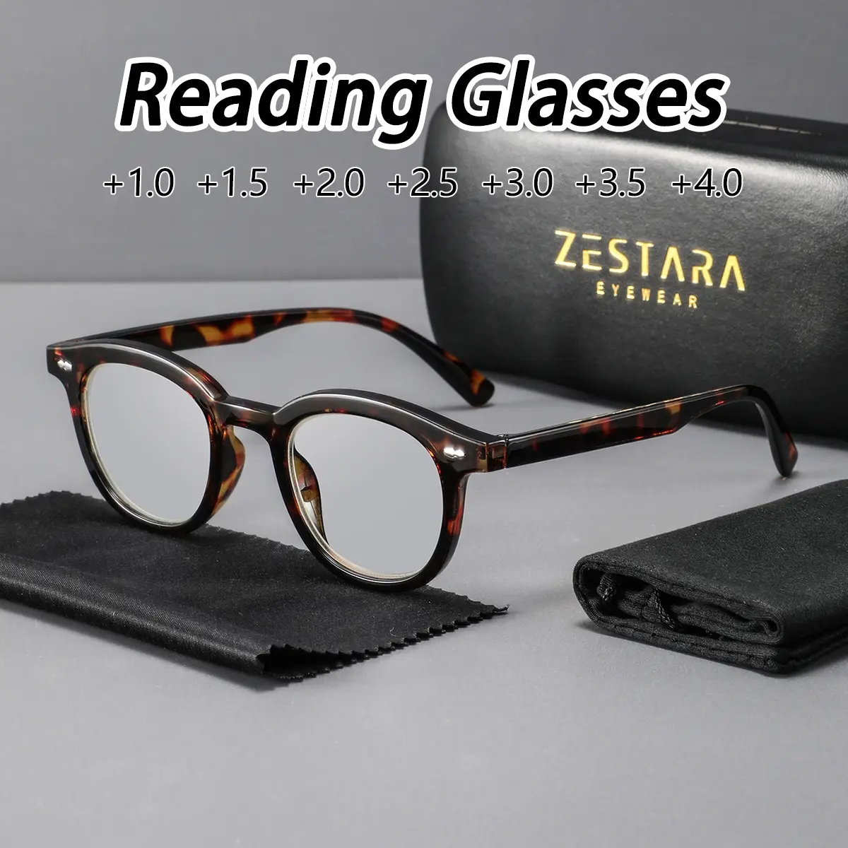 Women's Rivet Cat Eye Round Full Frame Reading Glasses, Trending Eyeglasses, Vintage Fashion Presbyopic Eyeglasses, Versatile Elegant Frames for Office Use, High Quality Eyewear