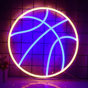 Basketball-Shaped USB Neon Light, Dynamic Trendy Vibe, Perfect for Sports Room Bedroom Fan Zone, Ideal Gift for Basketball Fans, Led Neon Lights, Light Decor
