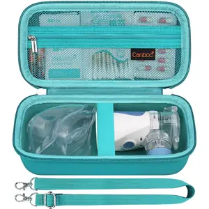 Travel Case for Portable Nebulizer, Handheld Nebulizer for Adults, Mesh Bag with Removable Shoulder Strap, Mesh Pocket fit Medication or Essentials, Turquoise (Case Only)