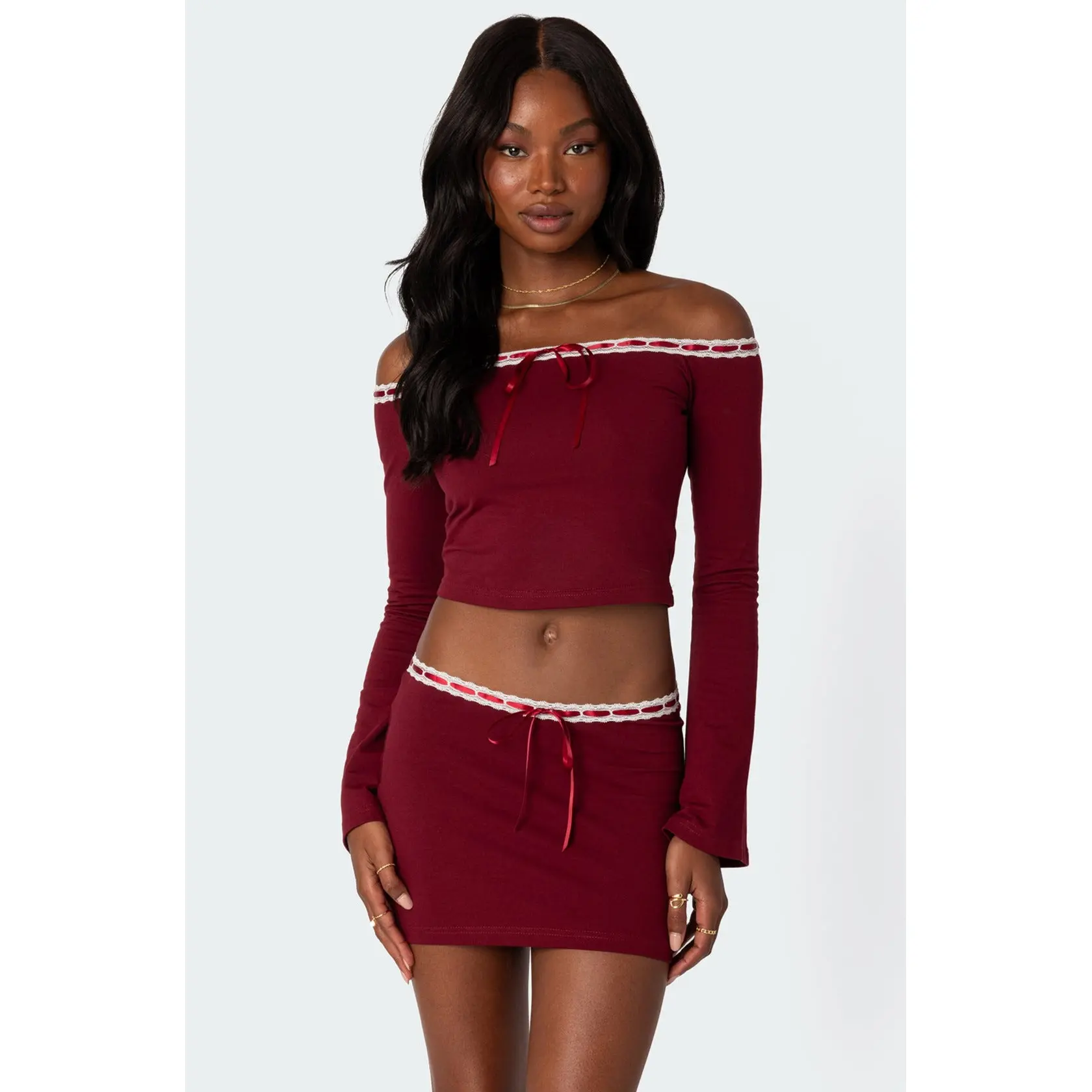Seline Ribbon Trim Top