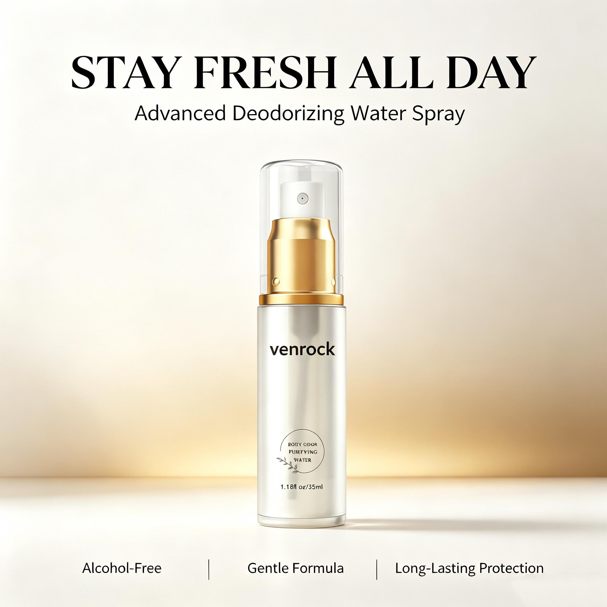 Body Deodorizing Spray - 35ml Underarm Deodorant Water, Gentle All Skin Formula, Sweat Odor Control, Long-Lasting Fresh Mist for Daily Body Care