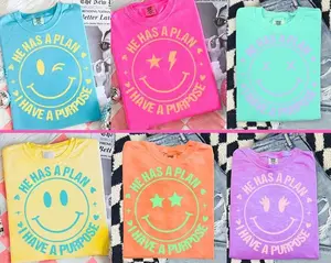 Christian Bundle, Smiley, He Has a Plan I Have a Purpose Jesus, God, Faith, Christian Shirts, Neon religious