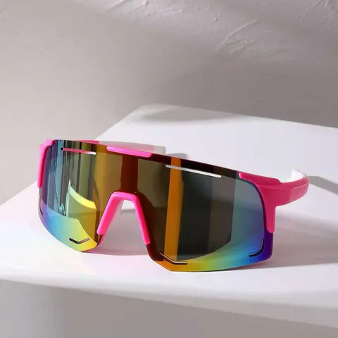 Unisex Street Style Ombre Frame Sunglasses (1 Pair), Trendy Sporty Sports Cycling Sunglasses for Outdoor Activities, Fashionable Eyewear for Men & Women, Biking Sunglasses, Mountain Bike Glasses