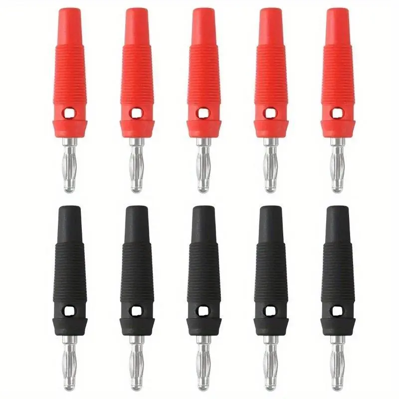 10Pcs 32A High Current Screw Type 4mm Banana Plugs Male Stackable Connector Speaker Cable Adapter 4mm High Current Banana Plugs