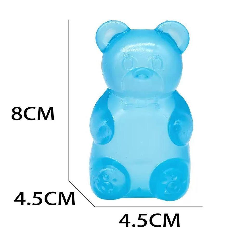 1/4 Counts Gummy Bear Sensory Fidget Toys with Jelly-Like Filling, Squeeze Stress Relief Toys, Birthday Gifts, Gift Bag Stuffers