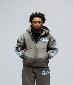 Gray Tron Zip Up