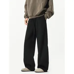 Baggysweatpants, Street Retro, plus Size Overweight Man Drape Matchet Pants, Gray All-Match Casual Sweatpants