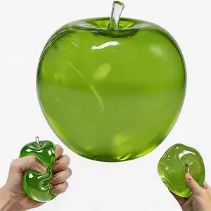Squishy Apple Slow Rising Fruit Fidget, the perfect party gift.gentle squeezeable desktop ornament for stress relief, flexible and sensory handheld stress-relieving gift, durable, compact and portable.