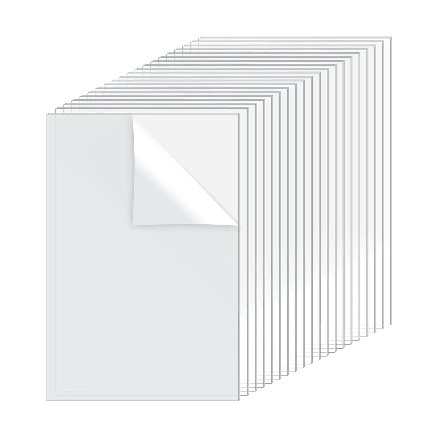 20 Pieces Acrylic Plates, 3.93*5.9in, Thickness 1mm Clear Plates, Transparent Acrylic Photo Frame Plate, For Picture Frames, Painting, Project Exhibition Decor