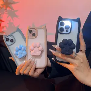 Phone Case - Cat Paw Clear Phone Case for Iphone 17 Pro Max Air 15 16 Pro 16 14 12 13 Pro Max 16Pro 11Pro 13Pro Max Cat Claws Cover Self Adhesive