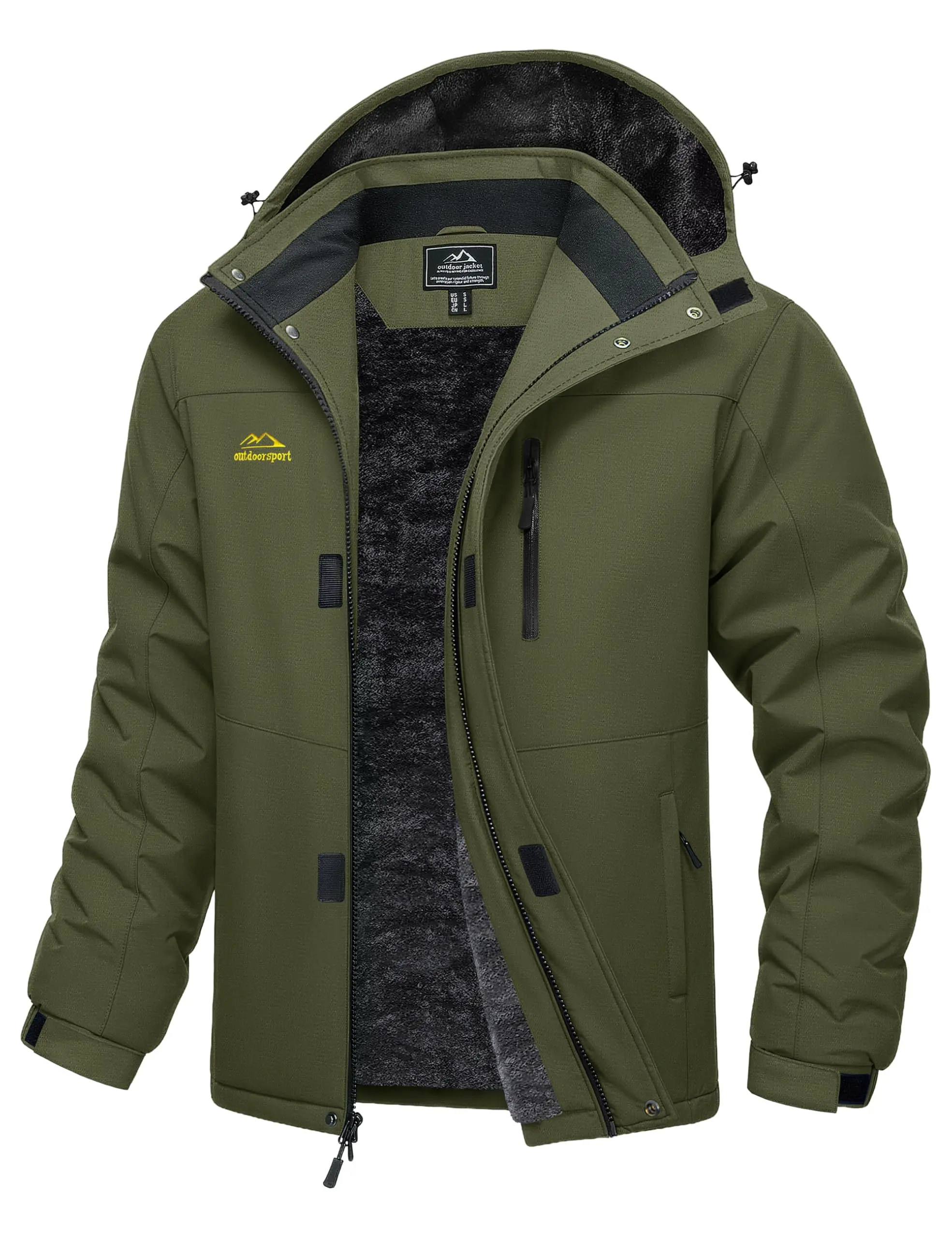 Men's Winter Ski Jacket Waterproof Snow Jackets Fleece Insulated Coats Outdoor Snowboard Warm Parka Raincoat
