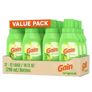 Gain Fabric Softener 10 oz (12-Pack) – Long-lasting freshness with Gain's signature scent for soft laundry