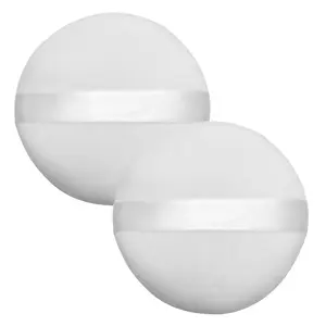 Powder Puff 2 Pieces 4.1 Inch Soft Powder Makeup Puffs Pads Makeup with Ribbon Face Powder Puffs for Loose and Foundation (2PCS Extra Large Size 4.1 Inch)