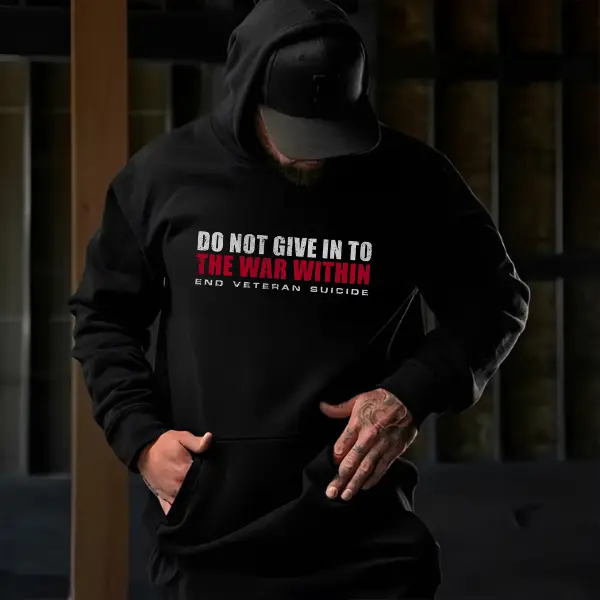 PTSD Awareness Veteran Shirt "Do Not Give In To The War Within" End Veteran Suicide Graphic Tee Men, Tactical Graphic