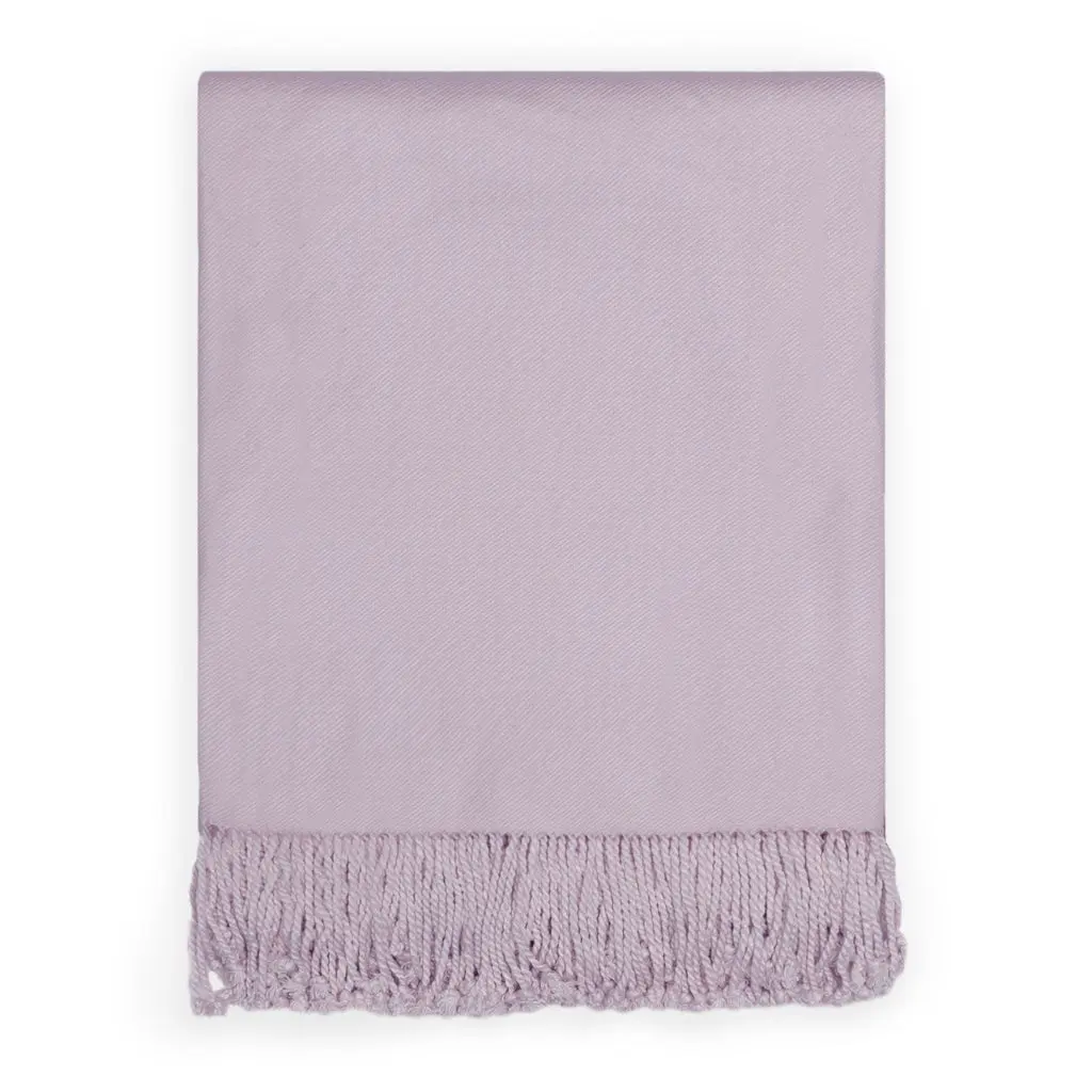 The Lilac Fringed Throw Blanket