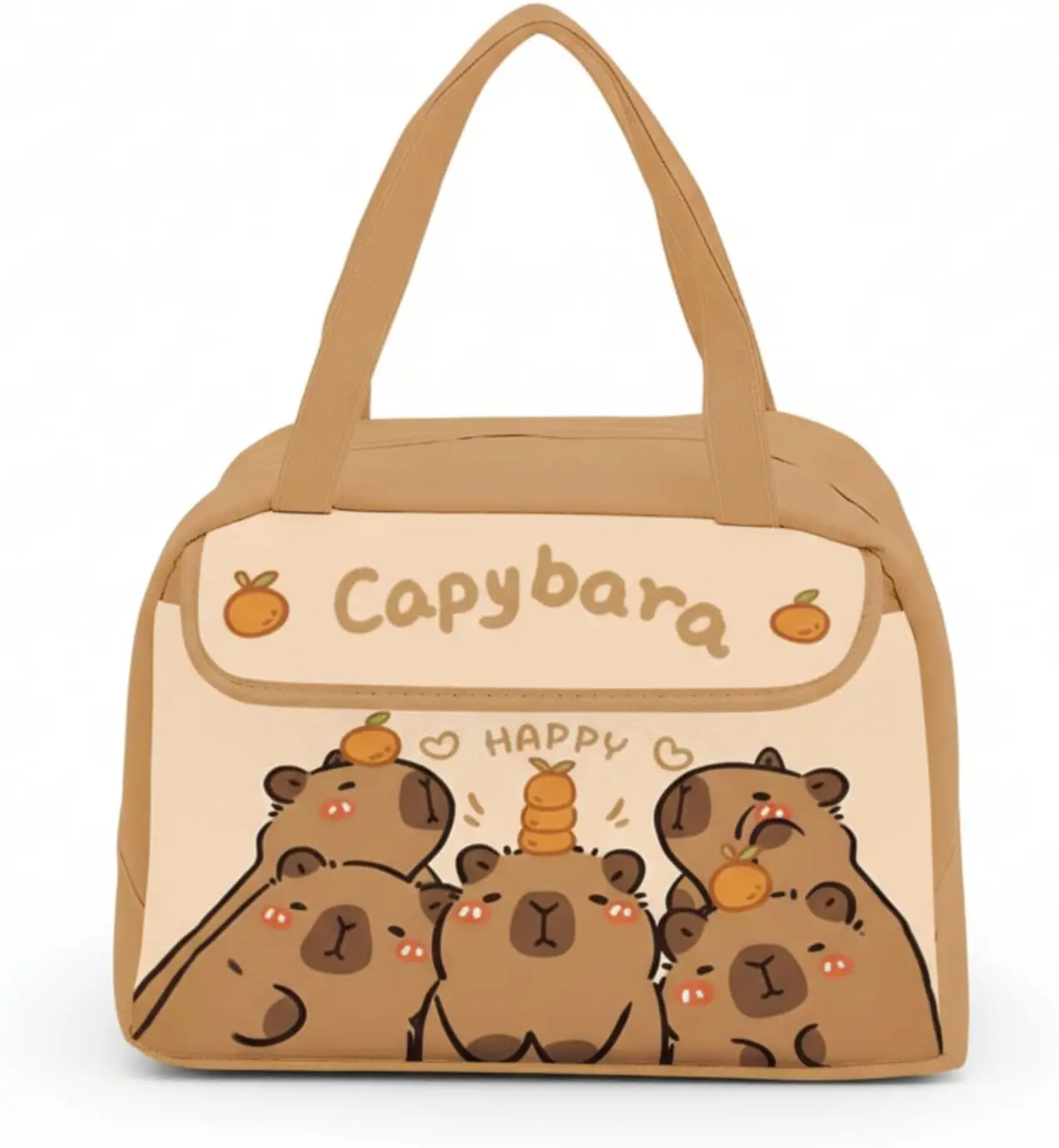 Capybara Lunch Box for Women Men, Insulated Lunch Bag, Reusable Leakproof Compact LunchBox, Multi-Pockets Cute Lunch Tote for Work Picnic Travel Gifts,10L