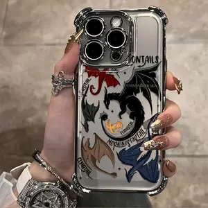 Mystical Dragon-Themed Design Phone Case Compatible with iPhone 17 17Air 16, 15, 14, 13, 12, 11 Pro Max, X, XS Max, Plus,Galaxy S25 S24 S23 S22 Featuring a Transparent Soft Back for Drop Protection.
