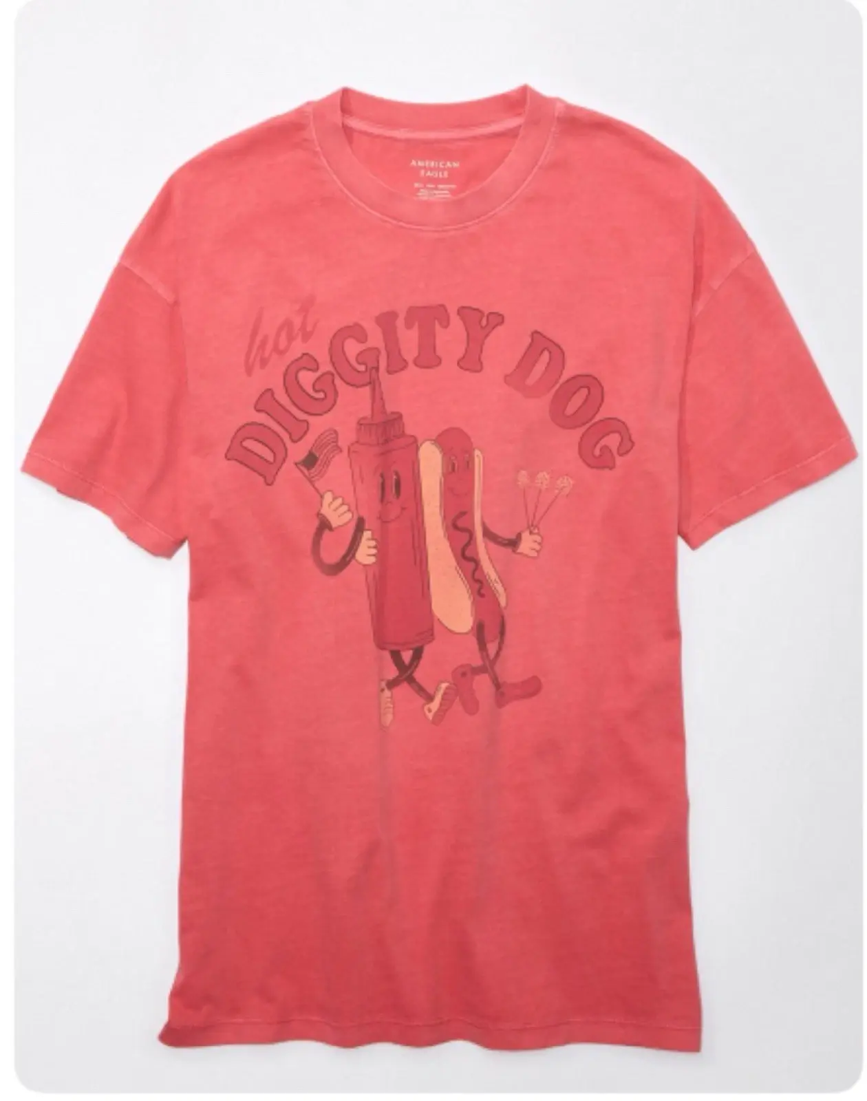 American Eagle Fourth Of July Shirt Size M Coral 45783 1381
