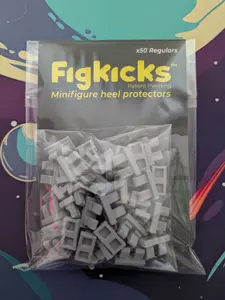 [50x] (Grey) FigKicks Lego Minifigure Heel Protectors [Regulars]