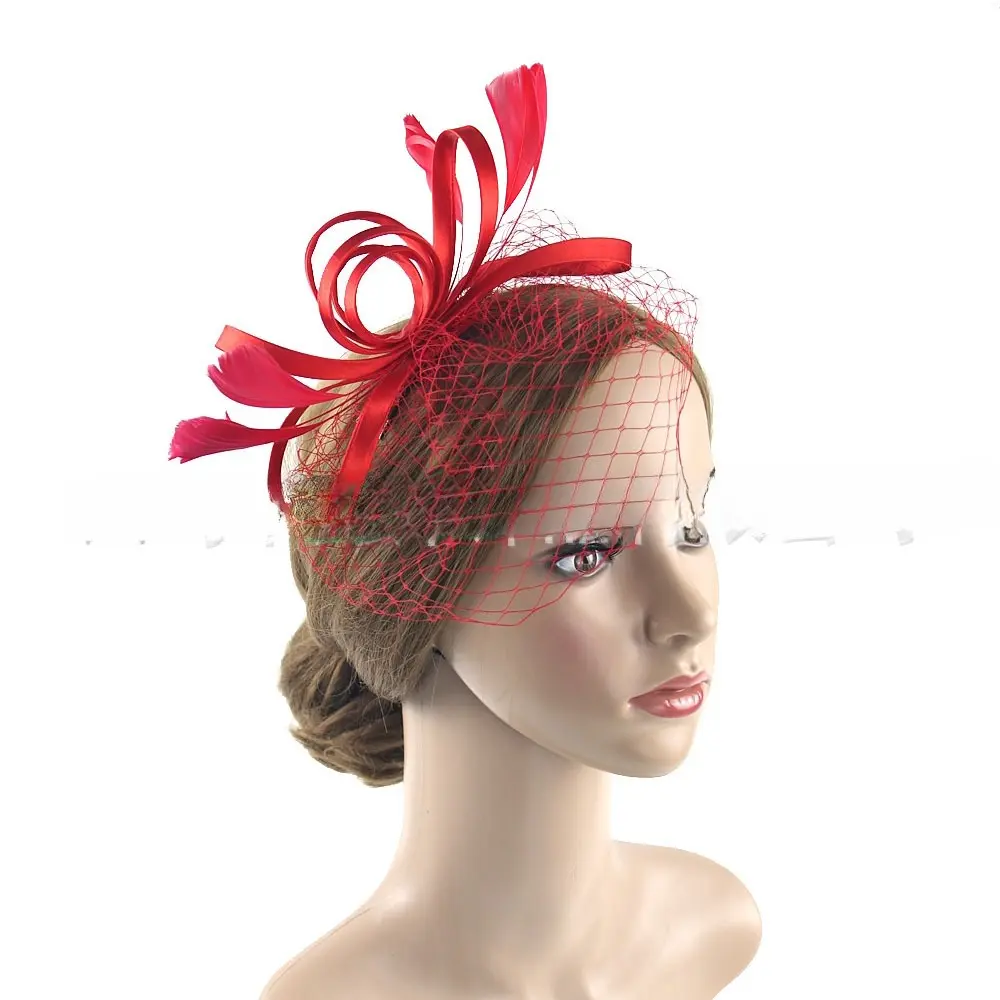 Elegant Mini Top Hat Fascinator for Women, Stylish Mesh Hair Accessory with Bow Veil for Bridal, Weddings & Parties, Stylish Hair Accessory, Engagement, Female