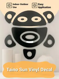 3.5" Taino Sun Vinyl Decal Sticker - Self Adhesive Stickers for Car Exterior Accessories